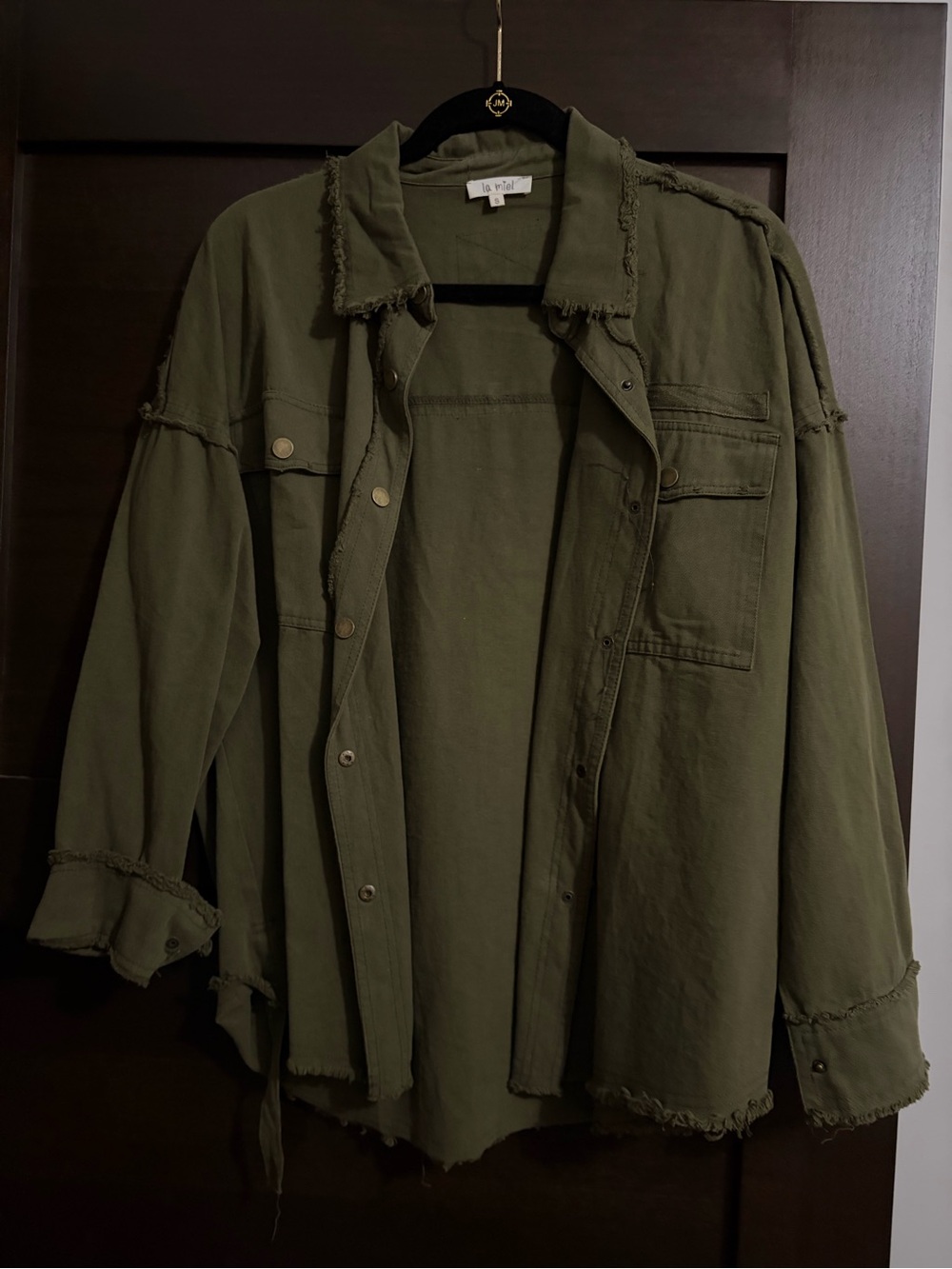 Olive Green Women’s Distressed Jacket